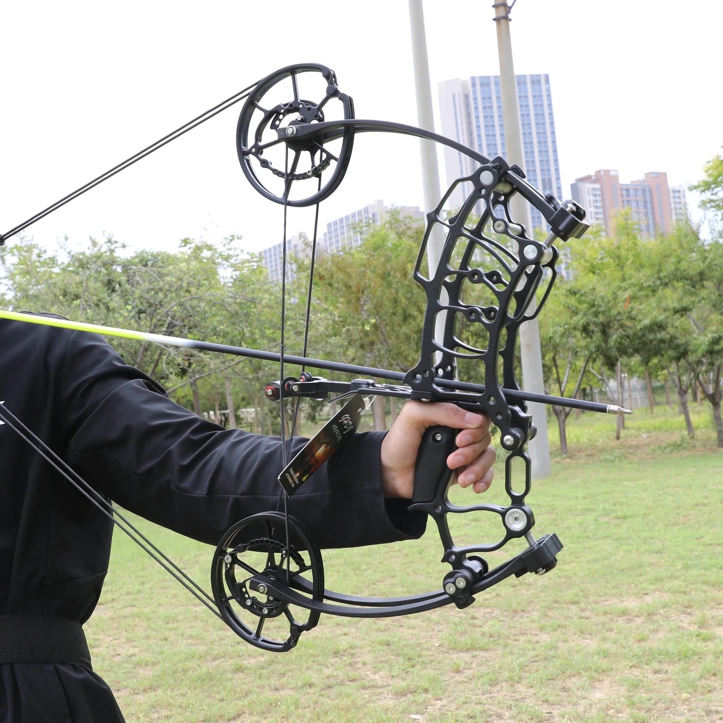 Archery Compound Dual-use Bow 30-60lbs 19" Axle Hunting Steel Ball 420FPS Right Hand Car Outdoor Target Shooting Archery Bow
