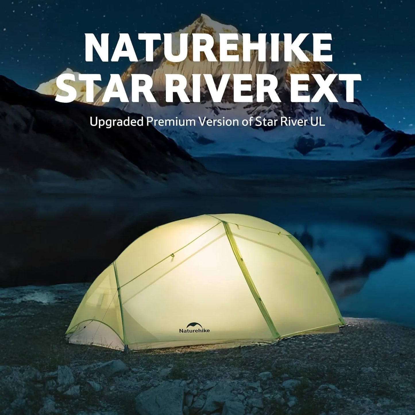 Naturehike Star River EXT Trekking Tent Compact 2 Person Ultralight Camping Tent Double Layer Waterproof 10D Nylon Overnight Tent