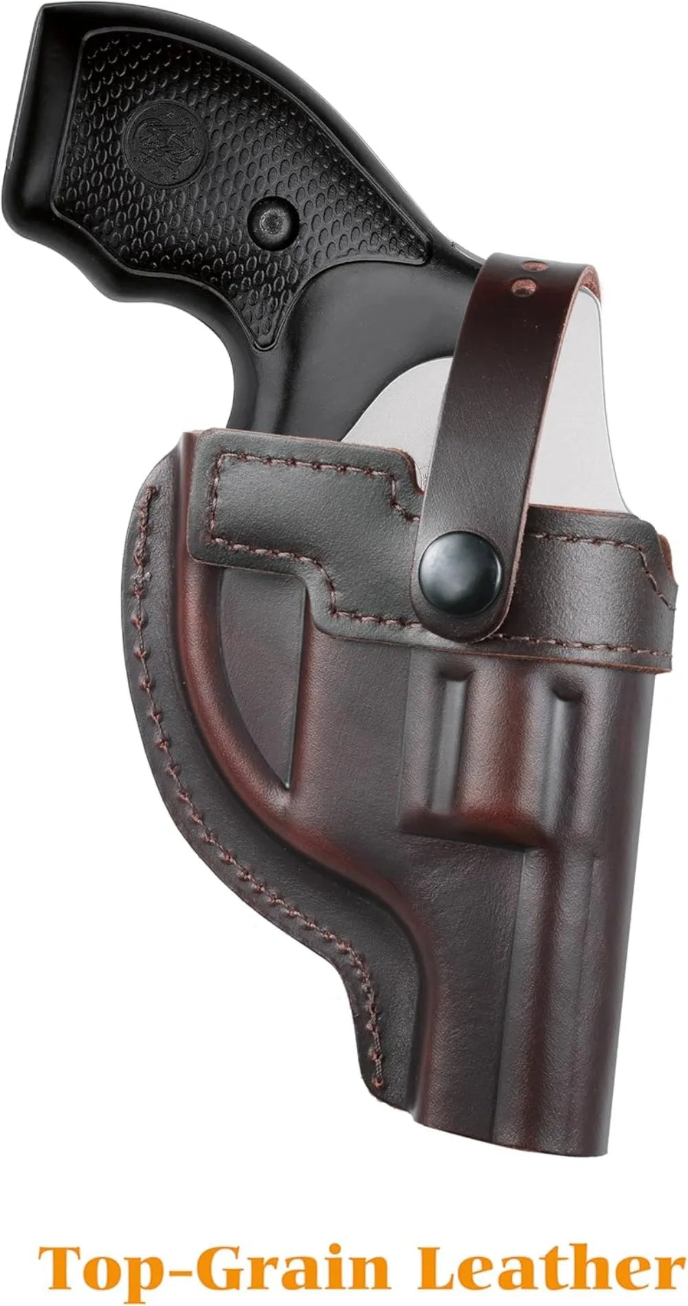 OWB Leather Revolver Holster Fits .38 Special & J Frame for Taurus 327/605/856/905, S&W 360PD/442/637/640/642, SP101. 2"/2.25", 2.5"/3" Barrel Options Outside Waistband