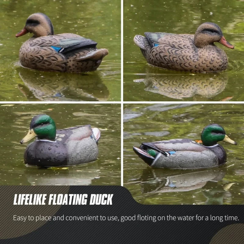 Floating Duck Decoy 3D Decoy Lure with Keel for Outdoor Hunting Fishing Accessories Realistic Bird Float on Water Hunting Tools
