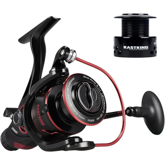 KastKing Sharky Baitfeeder III Spinning Reel 10+1 Shielded Stainless Steel BB Carbon Fiber Drag for Live Liner Bait Fishing Act