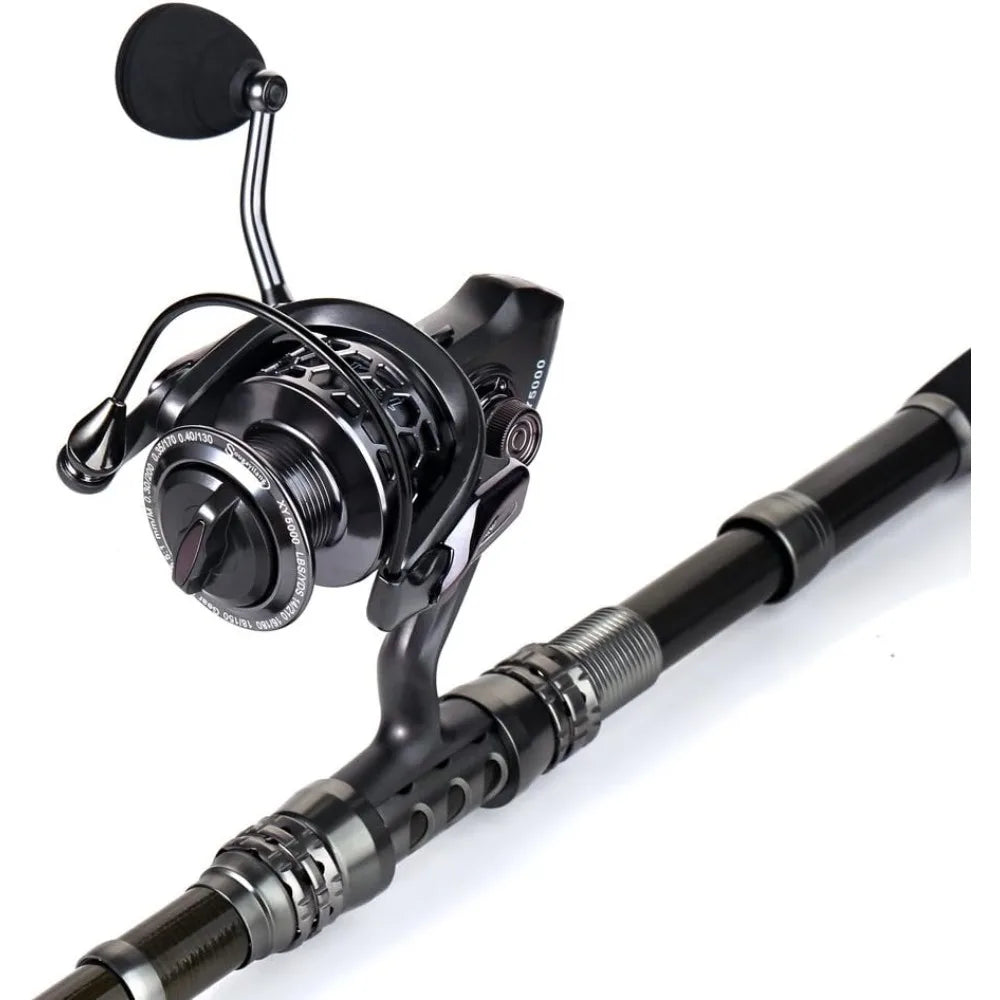 Sougayilang Fishing Rod Reel Combo with Telescopic Fishing Pole Spinning Reel Carrier Bag