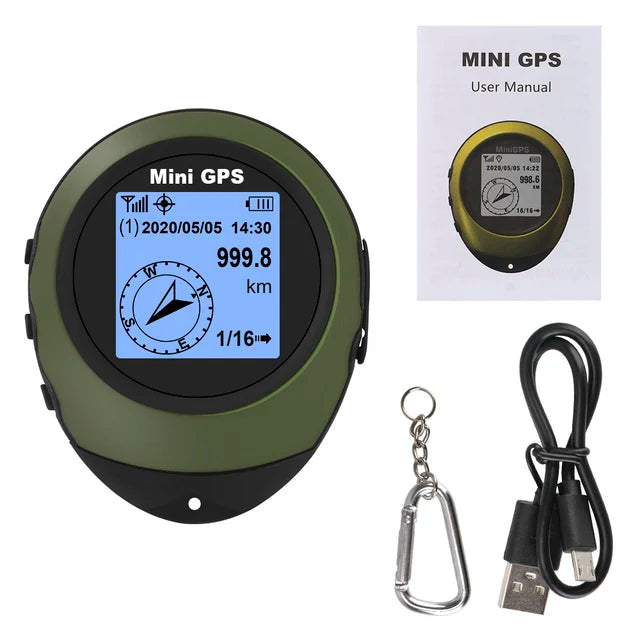 High-Precision Satellite Mini Handheld GPS Coordinates Compass Altitude locator Navigator Outdoor Sports Travel hiking Tracking