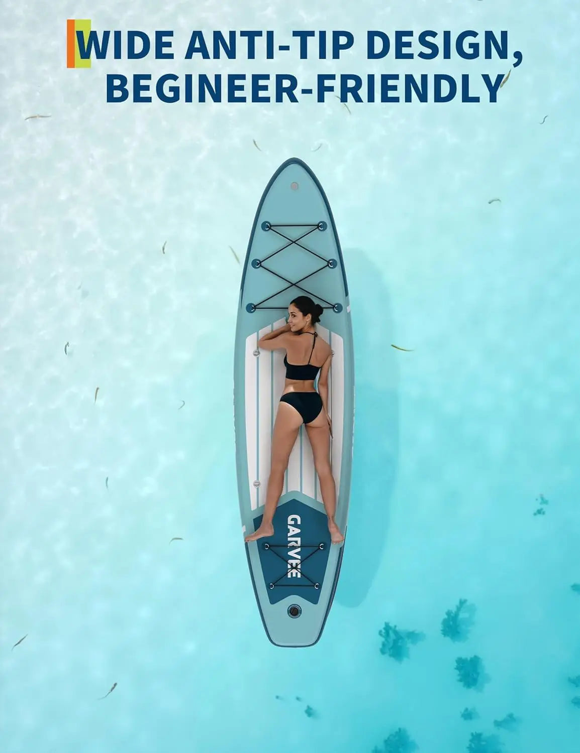 Inflatable Paddle Board for Adults, 10'6"/11" Inflatable Stand Up Paddle Board with Premium Accessories, Non-Slip EVA Deck for A