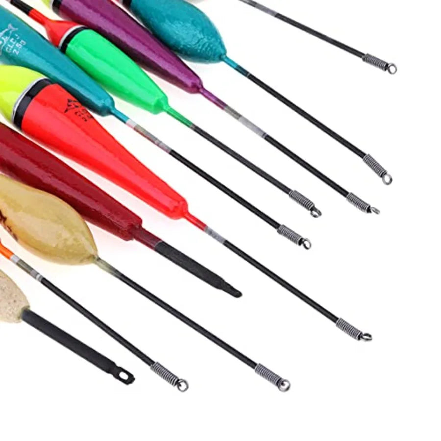 OriGlam Fishing Float and Bobber for Trout Wood Slip Spring Oval Stick Fishing Accessory in Natural Color with High Sensitivity