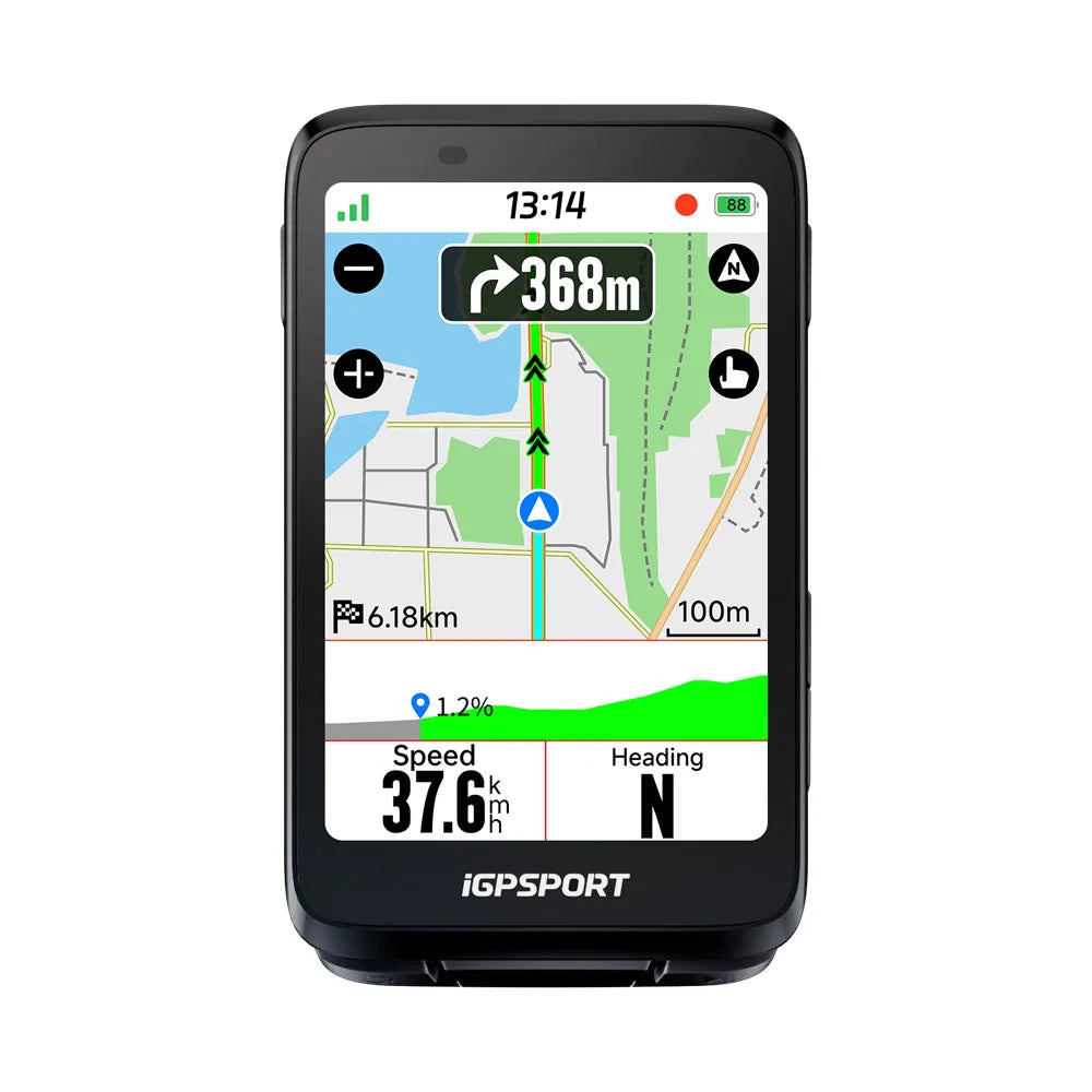 iGPSPORT BiNavi GPS Computer  Touchscreen Map Navigation 35 Hours Battery Life  IPX7 Waterproof Route Planning