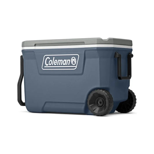 62QT  Portable Ice Chest Rolling Cooler with Wheels, Leak-Resistant Outdoor Hard Cooler Keeps Ice up to 5 Day