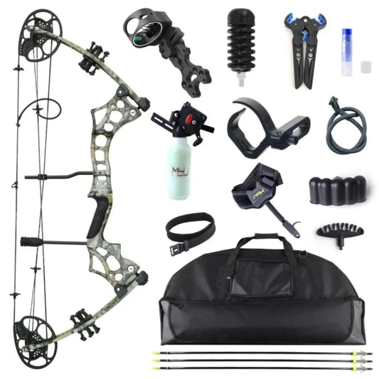 Adult Archery Compound Bow Fishing Combination Kit Adjustable 30-65lbs Composite Bow 19.5-30 Rope Length Hunting Equipment in B