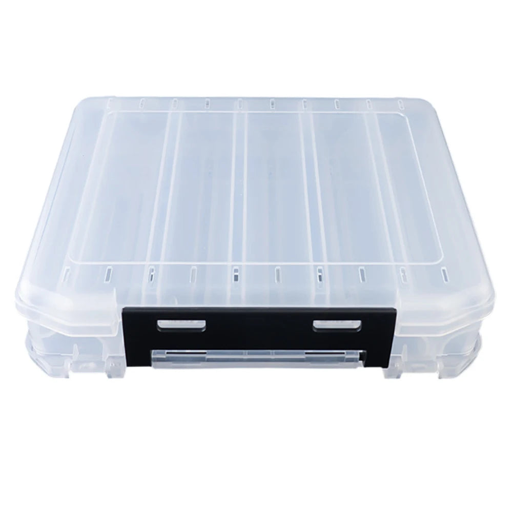 Double Sided Fishing Tackle Box 10/14/18 Compartment Fishing Lure Organizer Fishing Bait Container Box for Storage Big Baits
