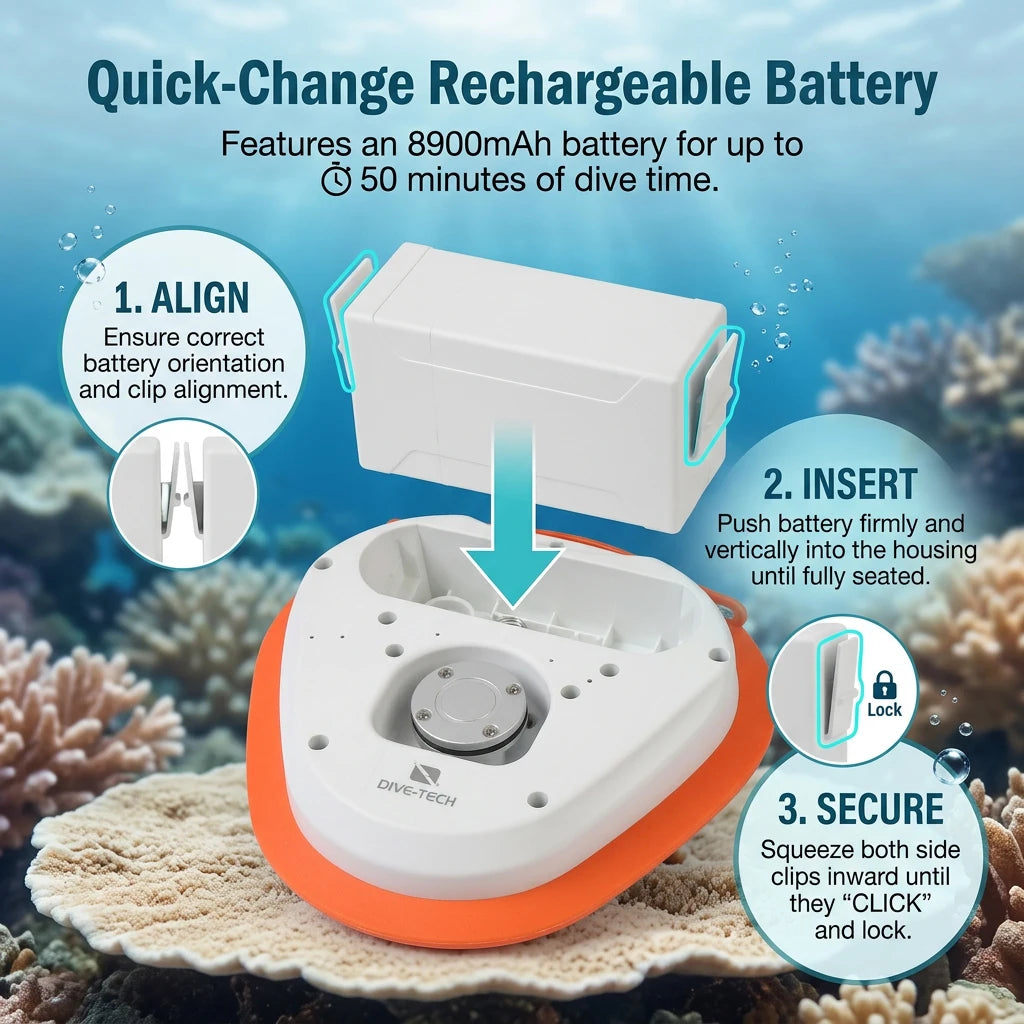 LieYu Waterproof Rechargeable Snorkeling Equipment Portable Tankless Scuba Diving Ventilator Underwater 45min Working 7m Depth Tankless Underwater Breathing System