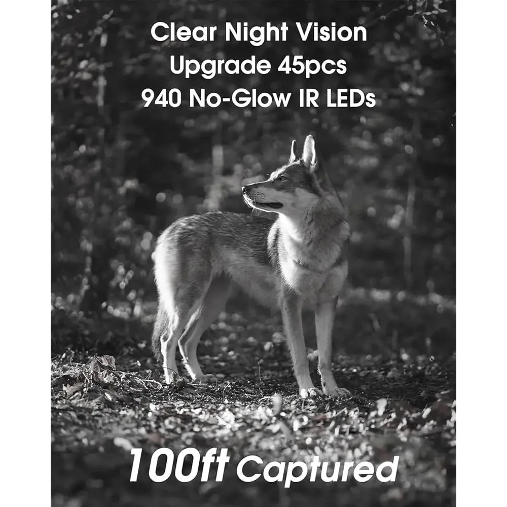 Free Shipping - Trail Camera 4K 64MP WiFi Bluetooth Game Camera, Night Vision Wildlife Hunting Camera, 0.1s Trigger Motion Activ