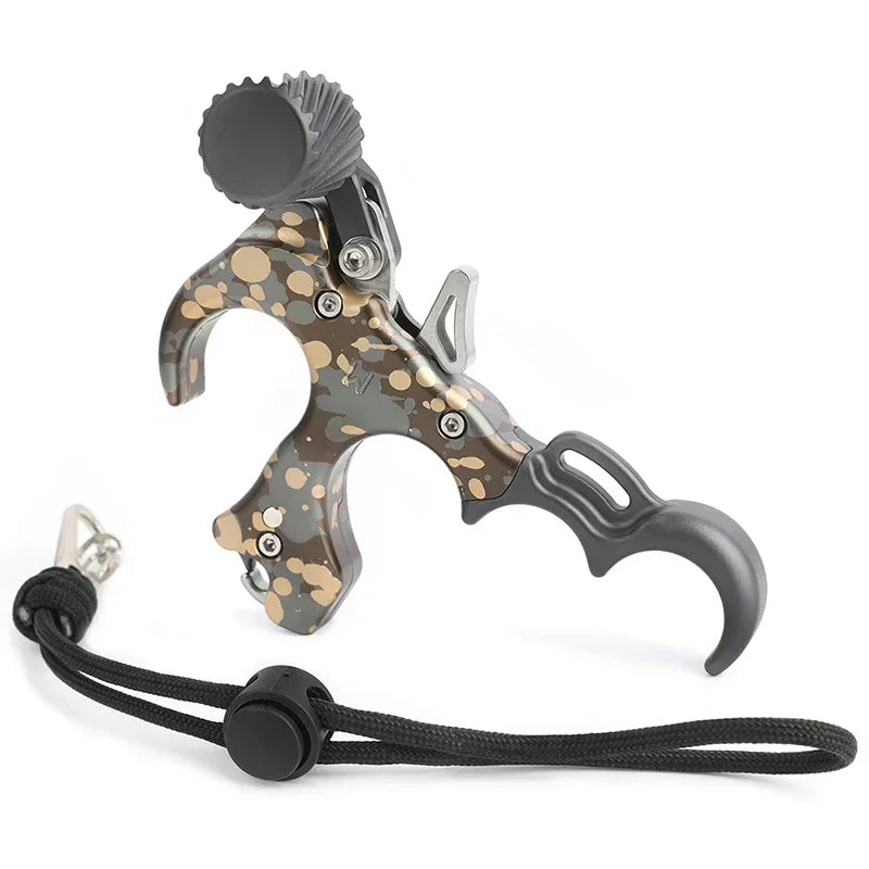 Compound Bow Release, 3/4 Finger Durable Aluminum Alloy Grip, Thumb Trigger for Hunting, Shooting & Daily Practice Accessories