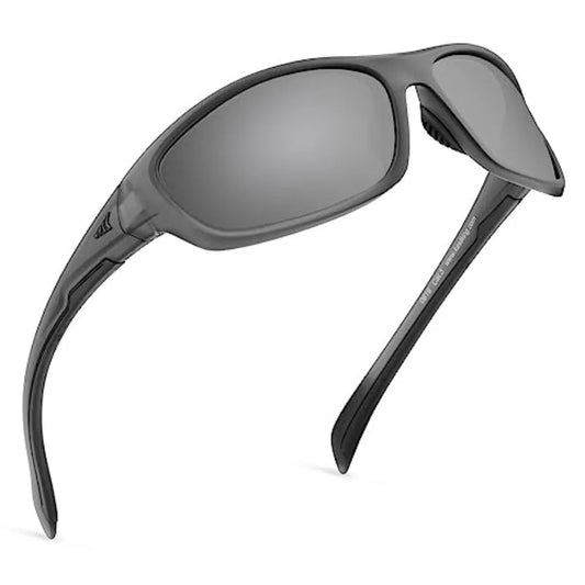 Hiwassee Polarized Sport Sunglasses for Men and Women, Wrap Sunglasses for Fishing Cycling and Running, UV Protection