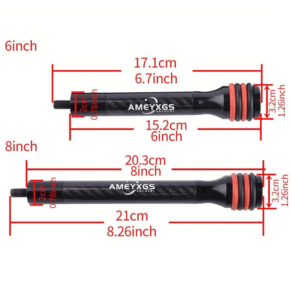 6/8/10/12inch Archery Bow Balance Bar CNC Stabilizer Carbon Shock Absorber Compound Recurve Bow Hunting Shooting Accessories
