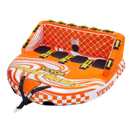 Towable Tube for Boating 1-4 Riders Inflatable Boat Tubes and Towables 680lbs Water Sport Towable Tube for Boat to Pull