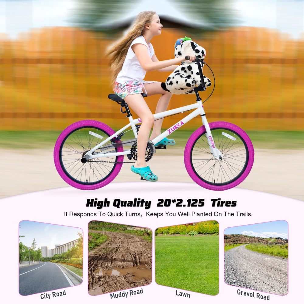 Ye Freestyle 20-Inch Single-Speed Kids Bicycle for Boys and Girls Aged 7+