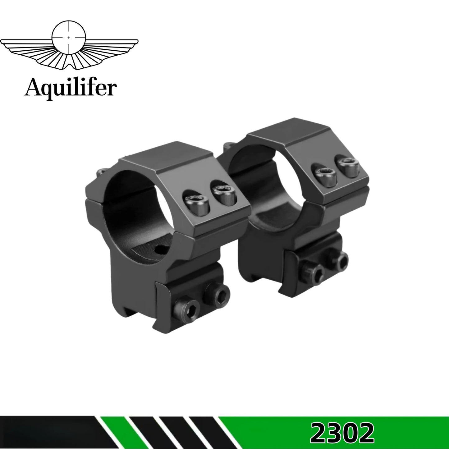 Aquilifer 25.4mm/30mm Dovetail Rail Scope Rings 2 Pcs Aluminum High Profile Tactical Optic Mounts for Hunting Shooting