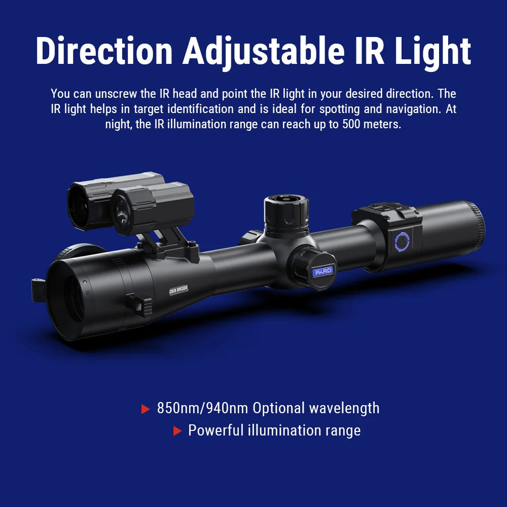 PARD DS35 LRF Night Vision Scope Hunting Rangefinder Optics Long Eye-relief Display System 2560*1440 Resolution With IR 350m New