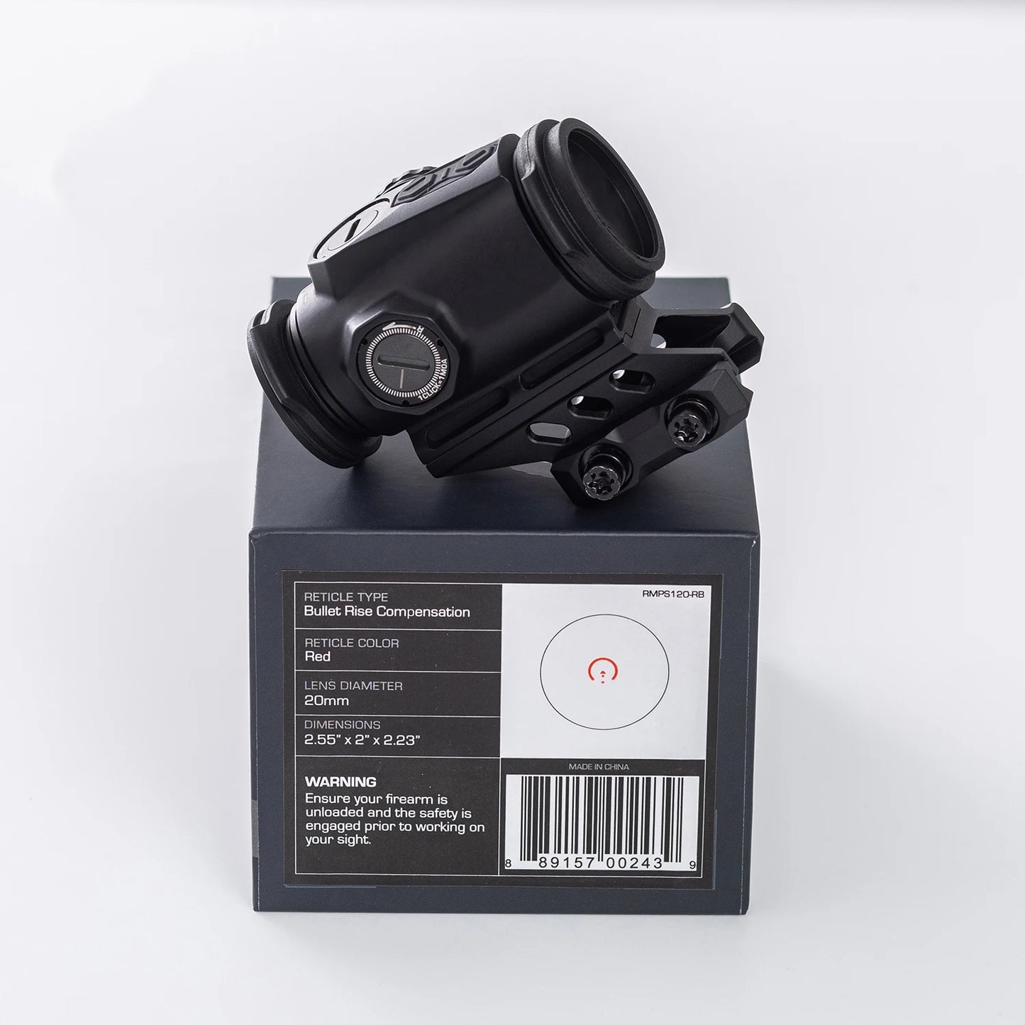 Tactical 1x20mm Red Green Dot Reflex Sight Shake'N'Wake Optic Sight with Free Mount Rails for Shield Handguns 10 brightness