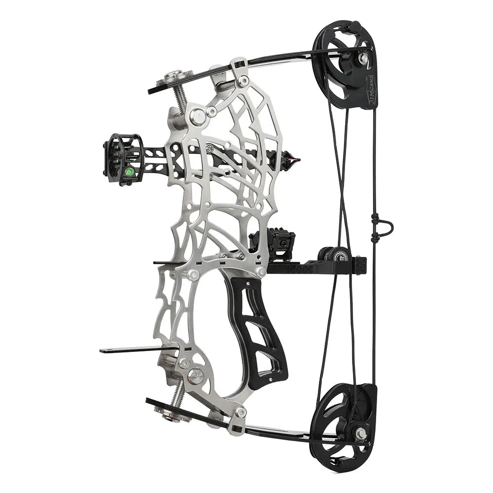 Right Hand Compound Bow 15-32lbs Adjustable Carbon Fiber Grip Target Practice Beginners Teen Youth Archery Shooting Pulley Bow