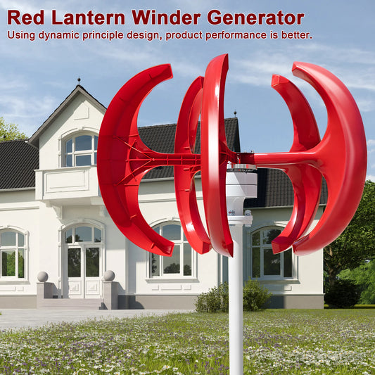 1000W 12V/24V Wind Turbines Generator, 5-Blade Lantern Wind Turbines Generator Kit,  Wind Electricity Producer Equipment