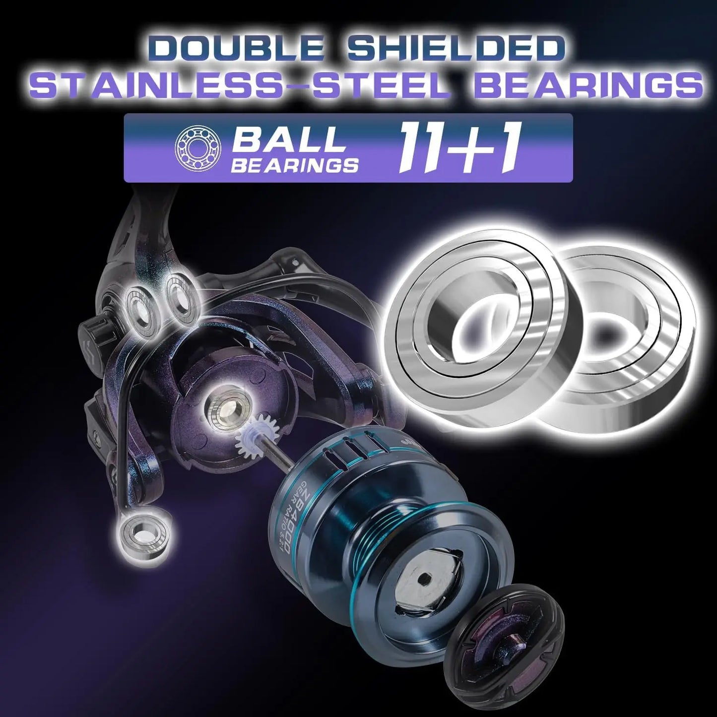 Chameleon Paint Spinning Fishing Rod Reel Combo, 5.9ft 2-Section Lightweight Spinner with Powerful Gear for Freshwater & Saltwater