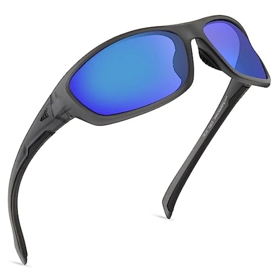Hiwassee Polarized Sport Sunglasses for Men and Women, Wrap Sunglasses for Fishing Cycling and Running, UV Protection
