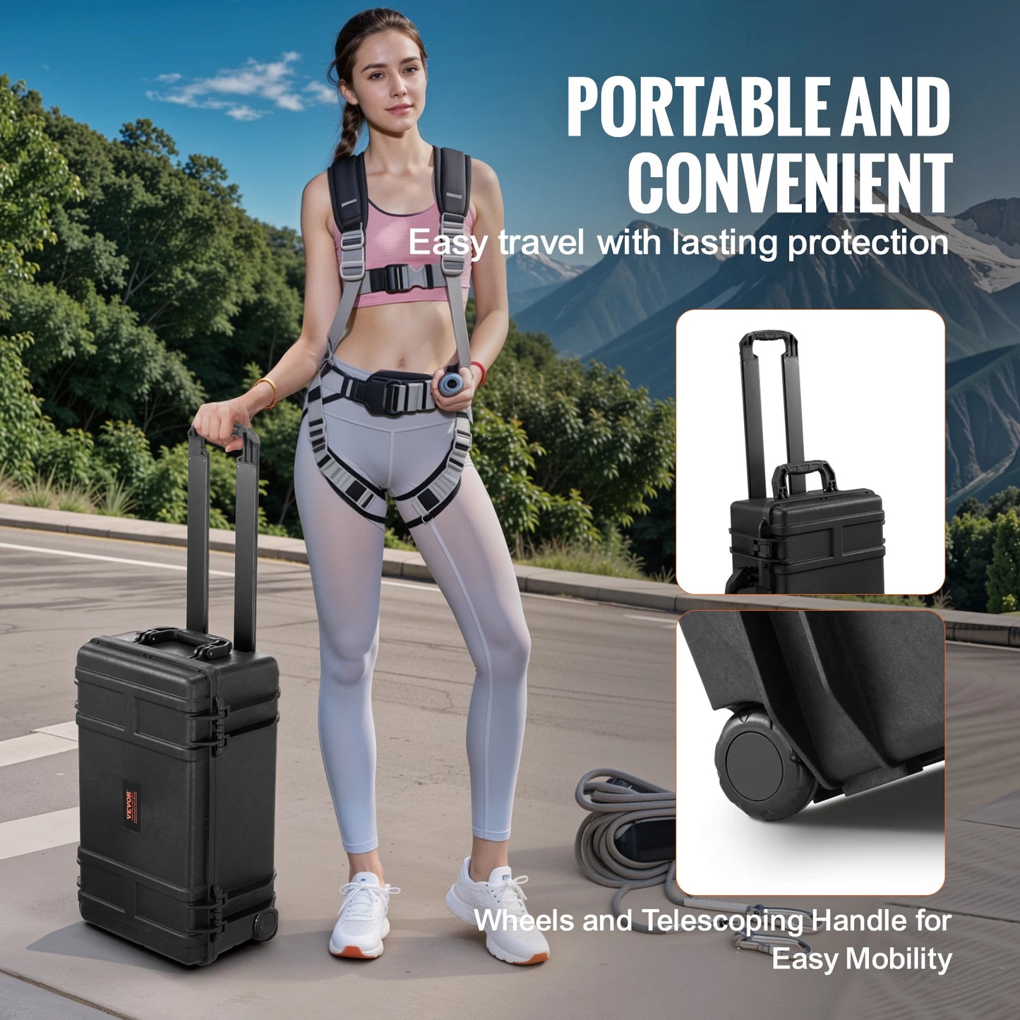 Weatherproof Hard Case HeavyDuty Protective Dry Box Case with Pre-cut Foam for Travel Hunting Military Tactical Cameras