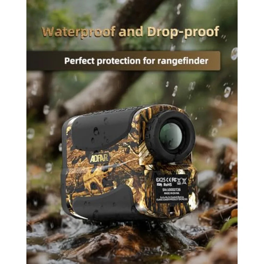 Hunting Range Finder 700 Yards Waterproof Archery Rangefinder for Bow Hunting with Range and Speed Mode Free Battery Carrying C