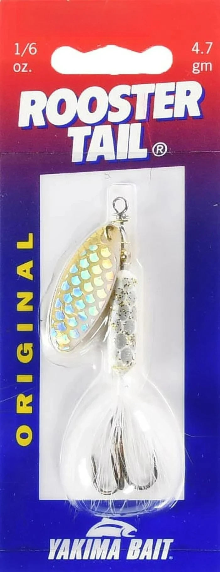 Inline Spinnerbait Fishing Lure, Strobe White, 1/6 oz.