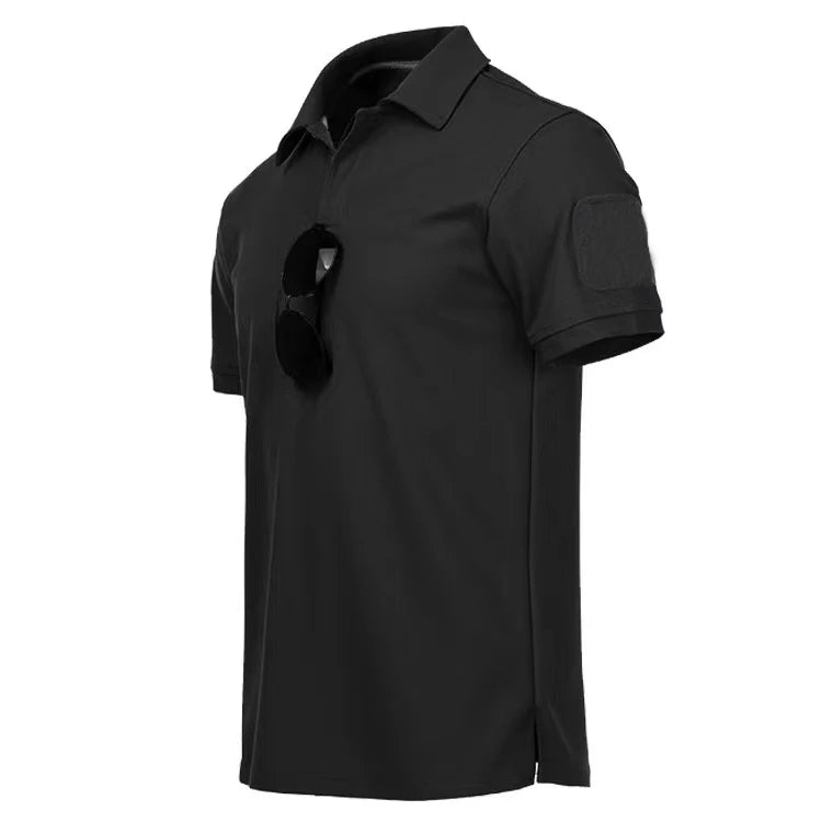 Men's Summer Tactical Sport Military Shirt Quicky Dry Combat Breathable Elastic Pullerover Hiking Camping Climbing Tops Tees