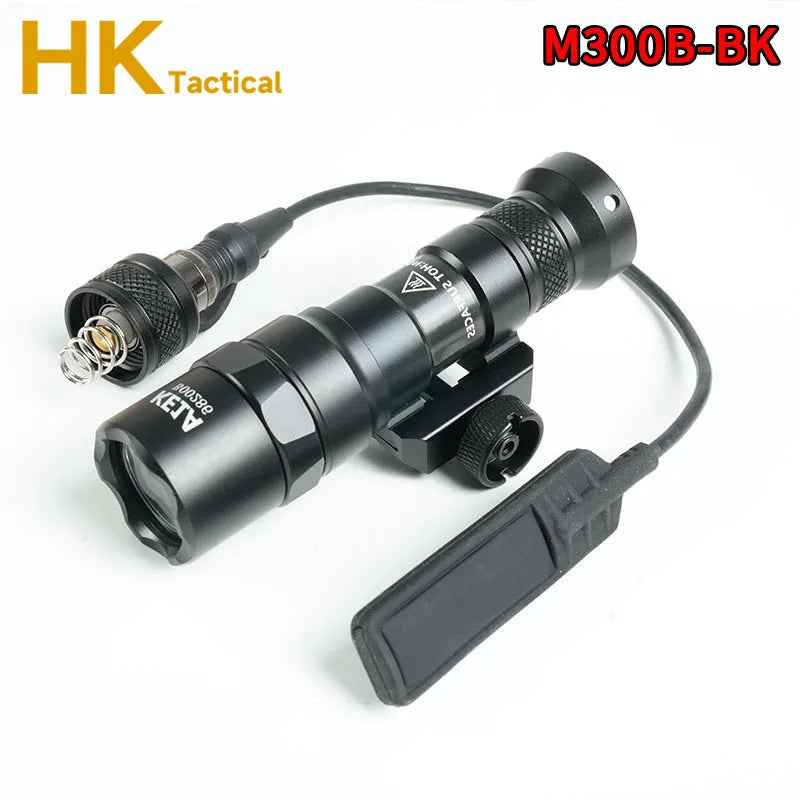 SF M600 M300 Series Tactical Flashlight M600B M300B LED White Light Fit 20MM Rail Rifle Scout Light 500 LM Outdoor Flashlight