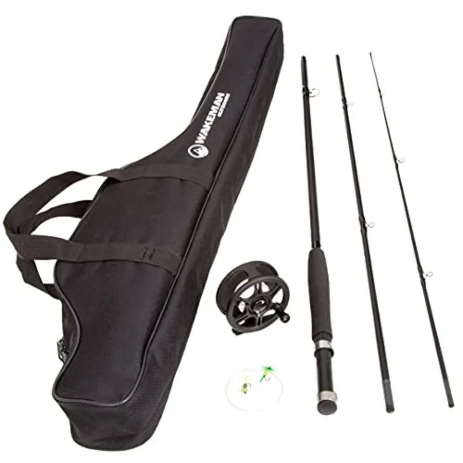 Outdoors Fly Fishing Rod and Reel Combo Starter Kit with Case and Accessories