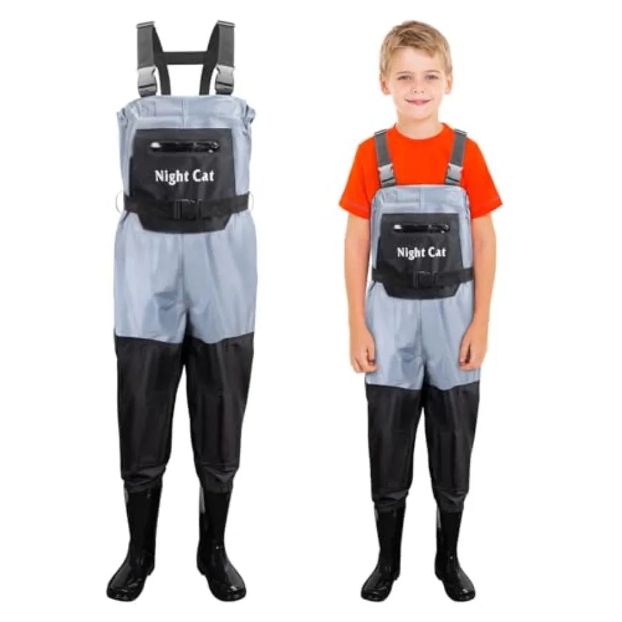 Fishing Waders for:Waterproof Chest Wader With Boots for Boys Girls - Youth Waders for Hunting Breathable