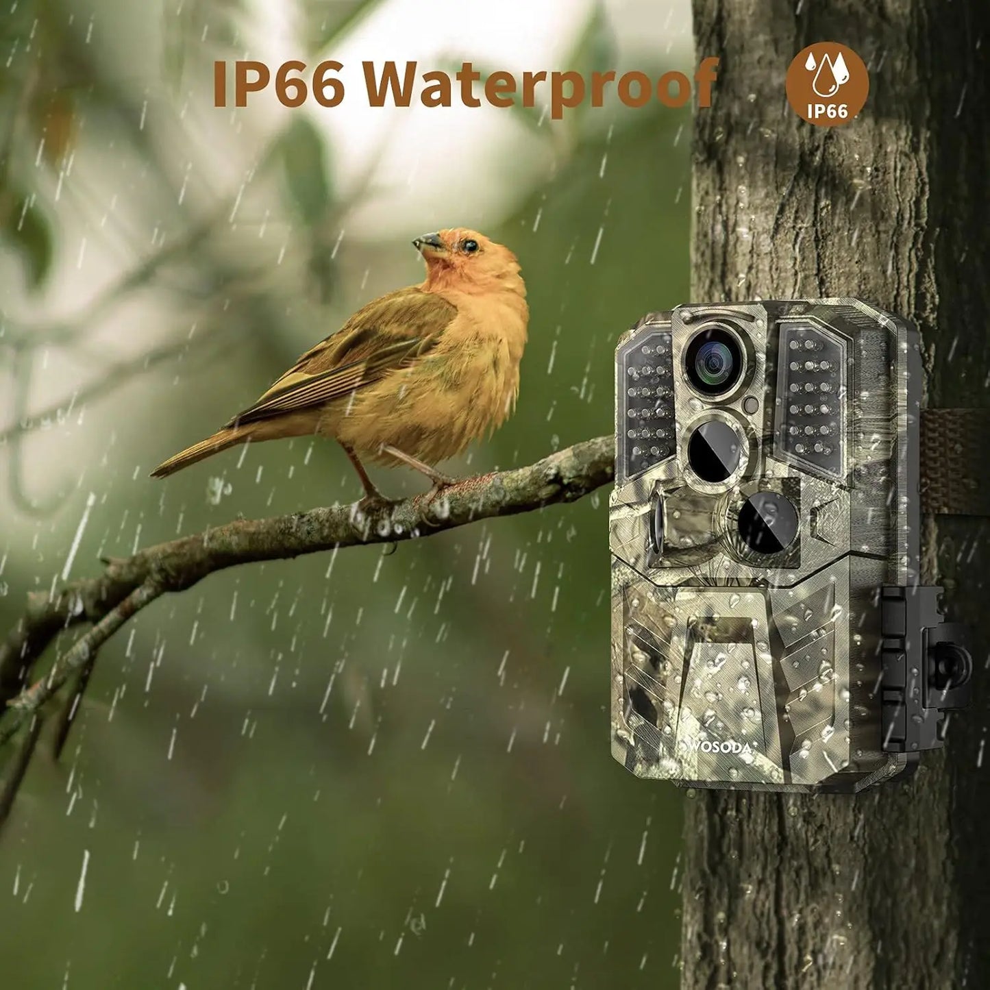 36MP 1920P Trail Camera,Game Camera with Night Vision Motion Activated 0.2s Trigger Time120°Wide Sensor Deer Cam Waterproof with