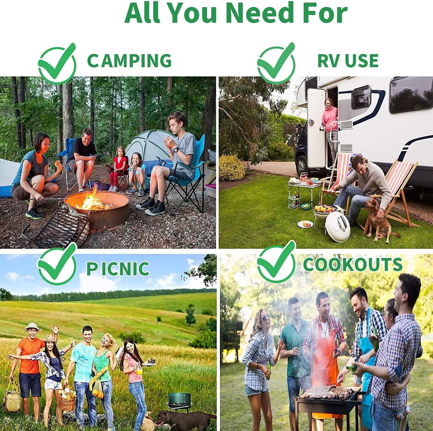 24-Piece Camping Cookware Set, Stainless Steel Kitchen Utensils for Outdoor Cooking, Portable Travel Kit with Cutting Board