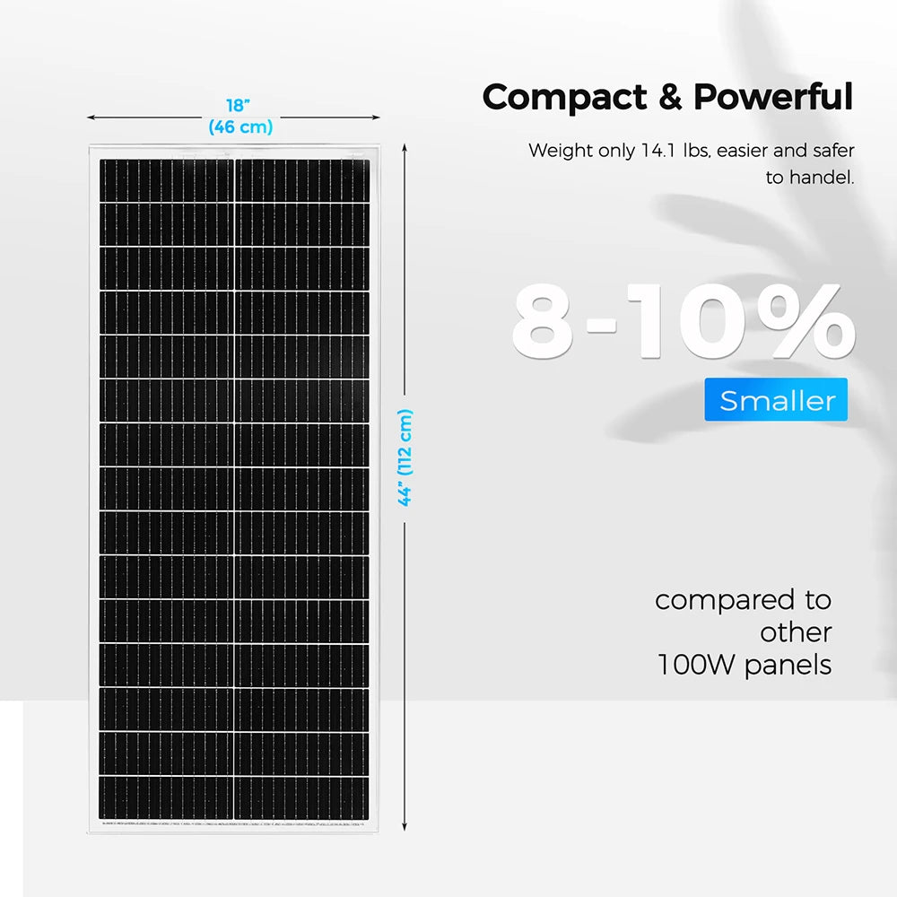 Rigid Solar Panel 1000W / 400W / 500W / 300W / 200W / 100W Solar Panels Charger Battery Charging Module Cell For Car Boat Home R
