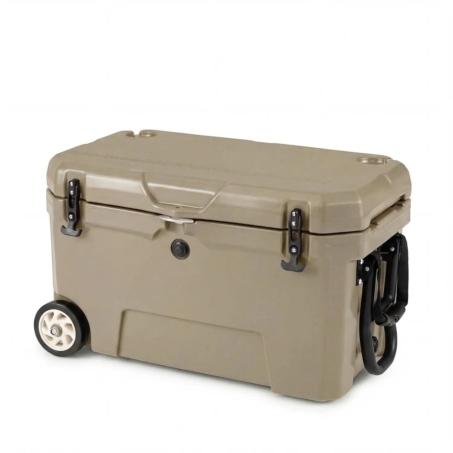 Portable Hard Cooler with 6-Day Ice Retention, Rolling Ice Chest, Telescoping Handle, Wheels, Dual Cup Holders,, Custom