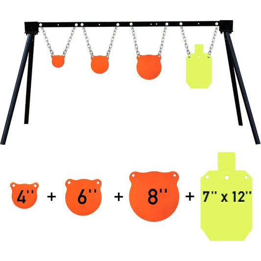 AR500 Steel Targets System 3/8 Inch Thick Steel Shooting Targets with Stand, All Parts Replaceable Separately - Hot Sale
