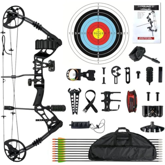 Compound Bow and Arrow Set for Adult and Beginner Hunting Right Hand 30-70 Lbs Draw Weight 23.5-31 Draw Length 5 Pins Bow Sight