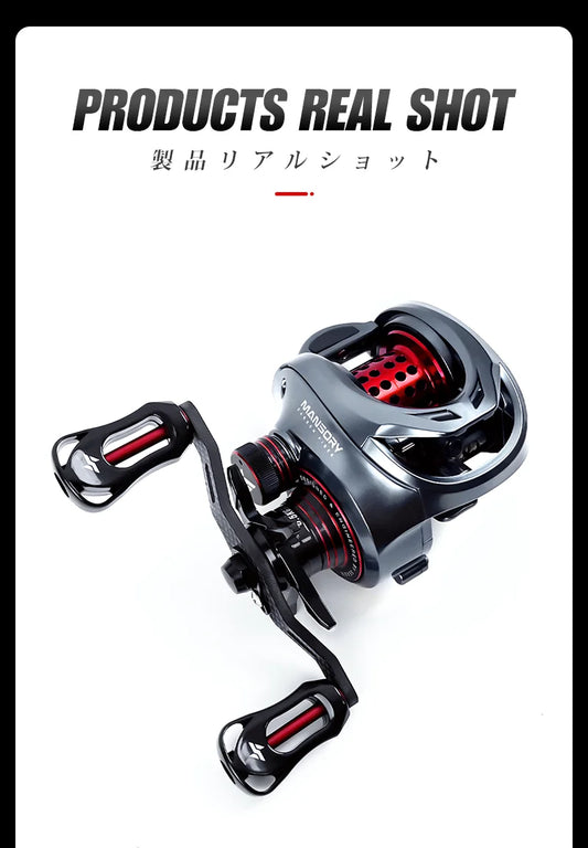 Baitcasting Fishing Reel 146g Ultralight Carbon 11+1 7.3:1 HS Ratio Hybrid Ceramic Bearing Double Spools Seawater