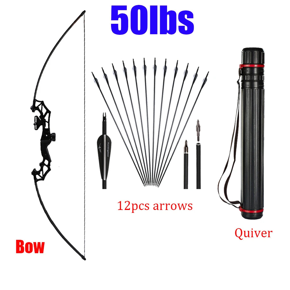 Archery recurve bow Hunting Take Down Bow 40lbs Bow for Outdoor Fishing Shooting Right Hand With Bow Accessories
