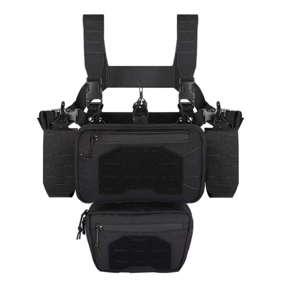 Tactical Chest Mini Rig 1000D Quick Release Multifunctional Tactical Vest Outdoor with Multi-Pockets