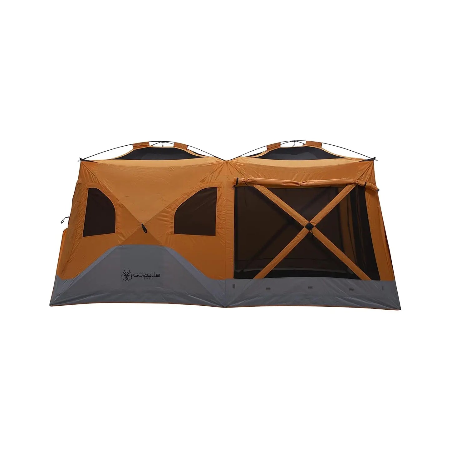 Gazelle T4 Plus Extra Large 4 to 8 Person Portable Pop Up Outdoor Shelter Camping Hub Tent with Rain Fly & Extended, Custom
