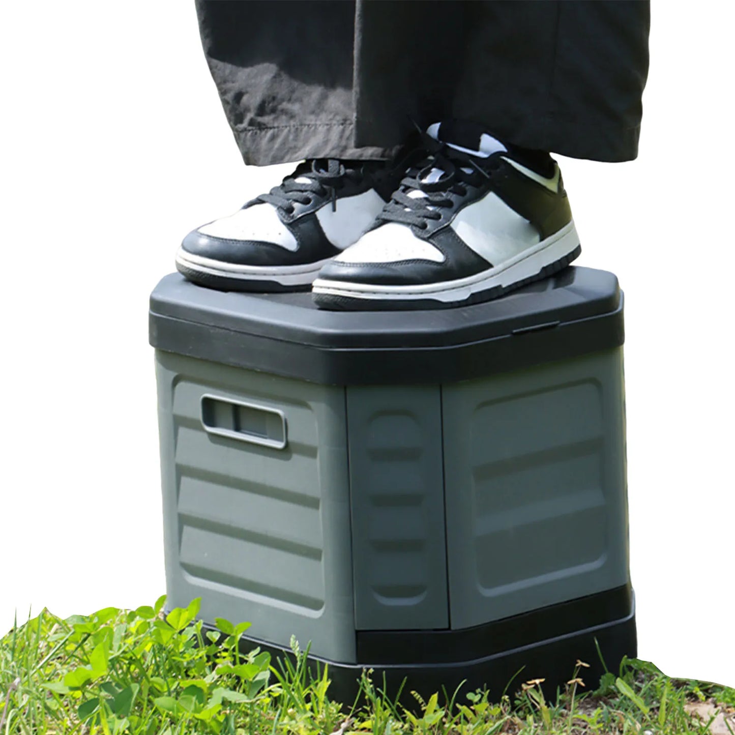 Folding Portable Toilet Reusable Collapsible Toilets with Lid Emergency Toilets for Adults Travel Outdoor Hiking Trips Beach