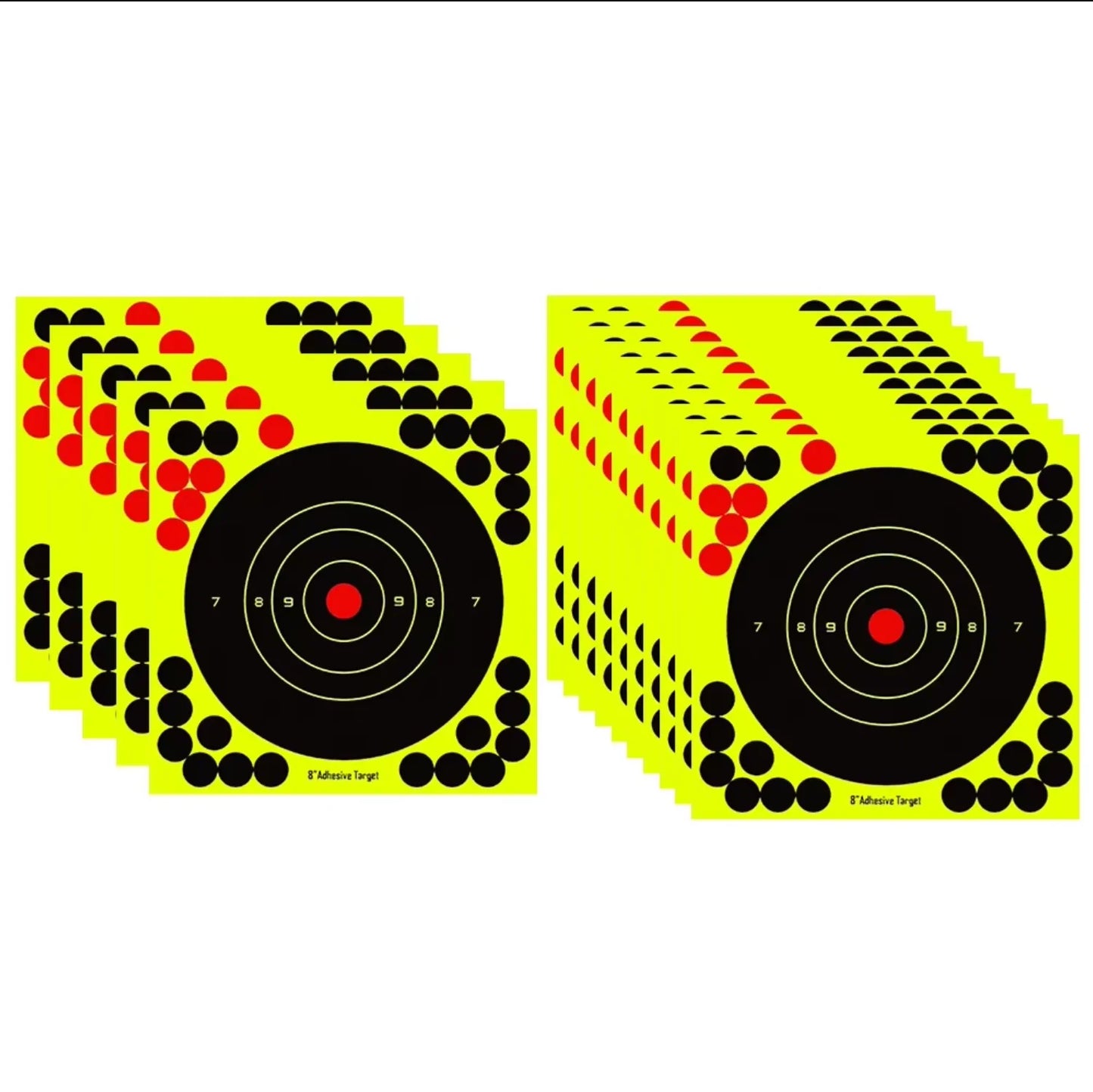 1S10 Sheets/pack 12 Inch Bright Fluorescent Yellow Splatter Target Sticker - Adhesive Reactive Shooting Targets