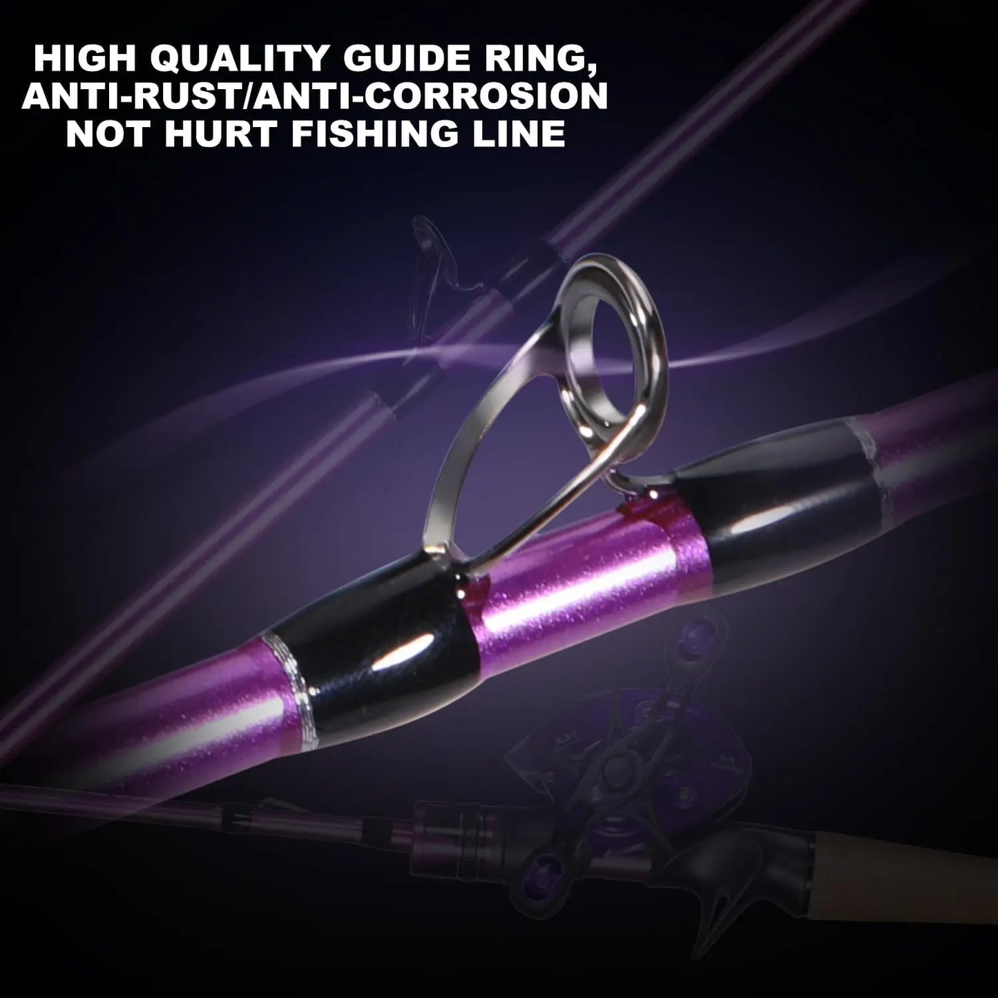 Baitcaster Fishing Rod and Reel Combo, 5.9ft/6.9ft Carbon Pole, Lightweight Aluminum Reel, Stainless Guides, Cork Grip