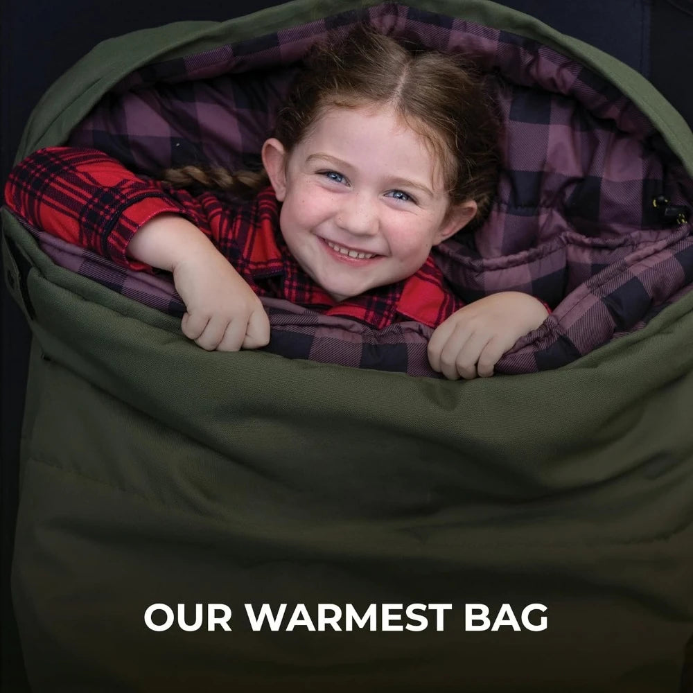 High quality 35F and 0F Degree Sleeping Bag. Warm and Comfortable Camping Sleeping Bags, Teton Tough Canvas Shell for Camping