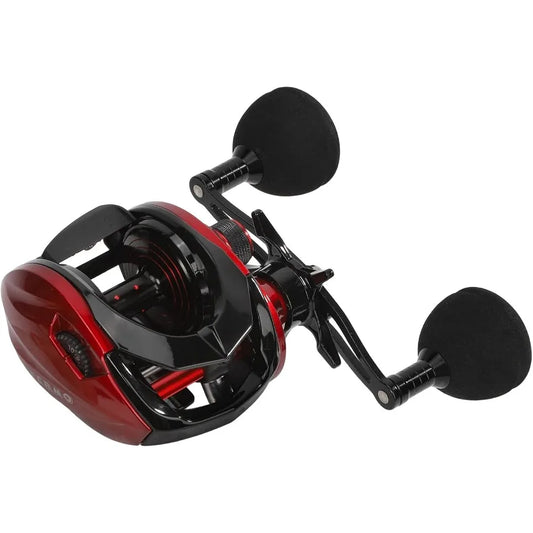 Baitcaster Reels with 6.4:1 Gear Ratio and 33 Lb Max Drag for Precision Casting in Freshwater and Saltwater Environments Featur