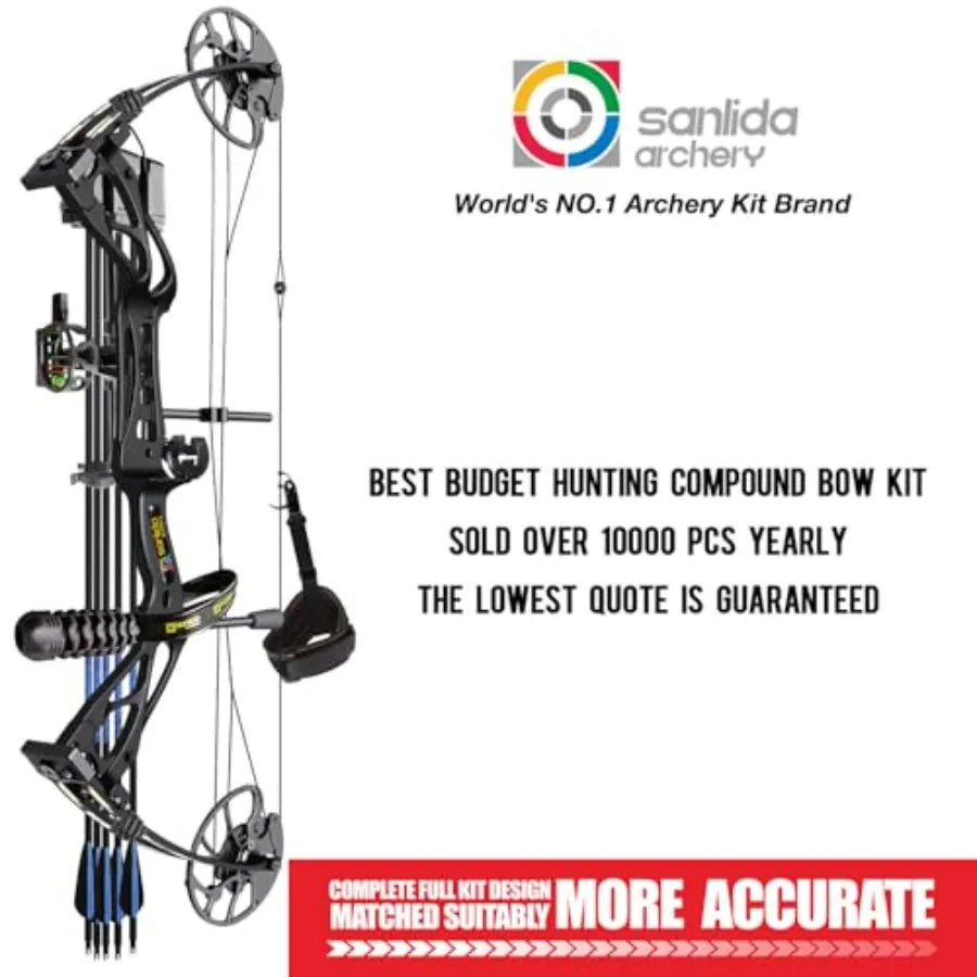 Archery Dragon X8 RTH Compound Bow Package for Adults and Teens 18-31 Draw Length 0-70 Lbs Draw Weight up to IBO 310 fps No Bow